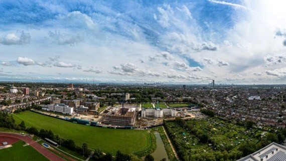 an aerial photograph of our beloved borough