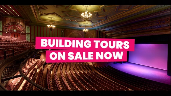 A picture of the STW interior with the words ' building tours now on sale'