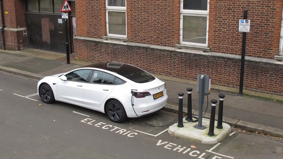 An electric vehicle charging
