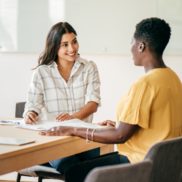 appraisal interview women meeting work