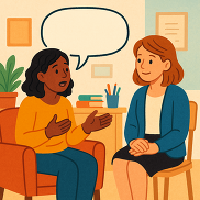 Parent sharing her views