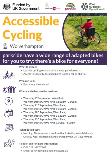 Accessible cycling Mencap Bike-ability Sept '25 poster