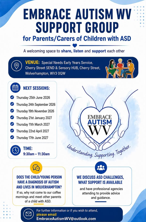 Embrace Autism support group dates