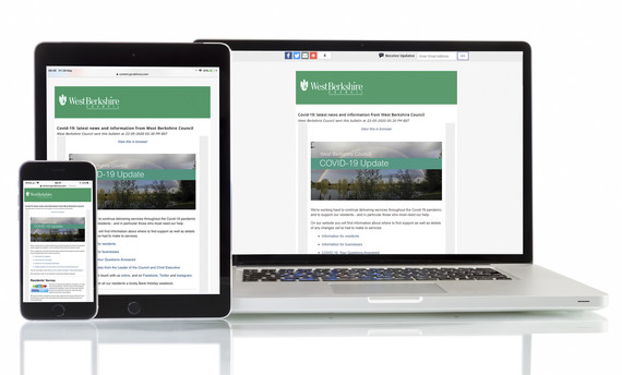 Newsletters on different screens