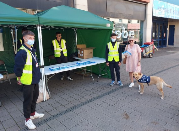 Community testing Newbury pop up