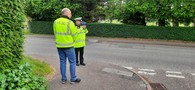 police officers checking speeds