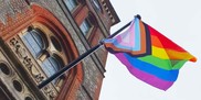Pride flag outside Newbury Town Hall