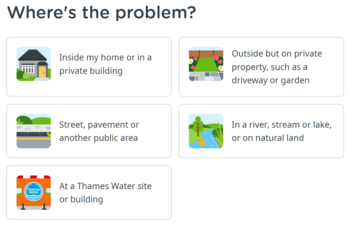 Thames Water Report a problem illustration