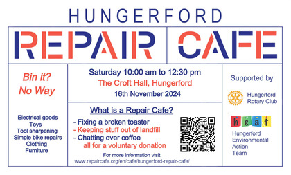 Hungerford Repair Cafe flyer