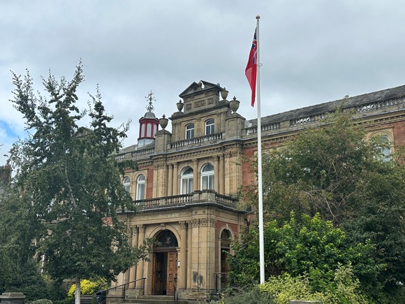 Red Ensign Flag flying at Penrith Town Hall