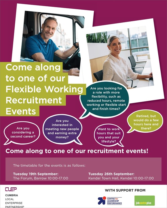 Flexible Working Recruitment Events' poster