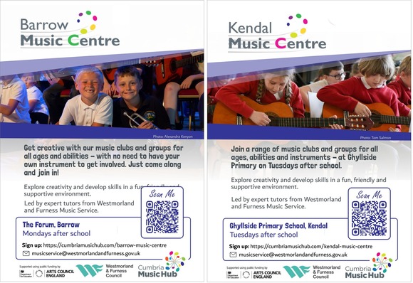 Barrow & Kendal Music Centre's poster