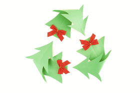 Festive recycling sign