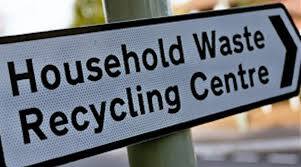 A sign that reads Household Waste Recycling Centre