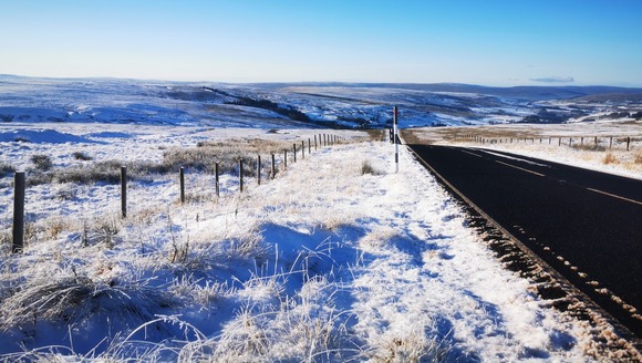 Snow covered road