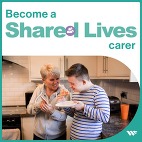 Image reads: Become a Shared Lives carer