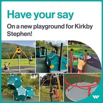 Image reads: Have your say on a new playground for Kirkby Stephen