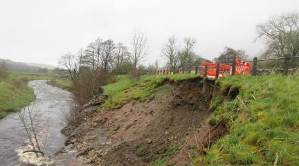 Lanslip and Hazelgill impacting the safety of the road