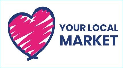 Image reads: Your local market