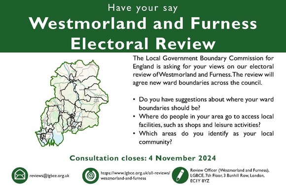 A public consultation has been launched to help shape new council wards for Westmorland and Furness Council