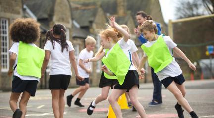 Children playing in playground