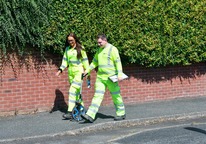 Highways apprentices at work.