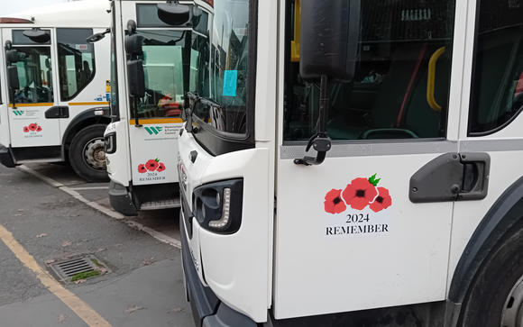 Poppies on side of council fleet vehicles