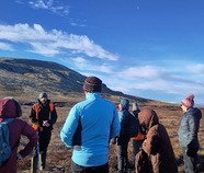 Team visiting Hartley Common