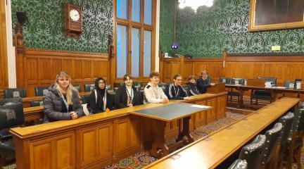 W&F youth parliament sat in Houses of Parliament