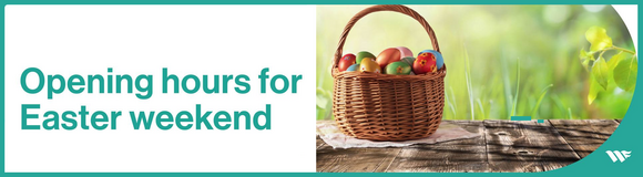 Opening hours for Easter weekend