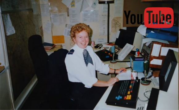 Former PC Sue Pickthall at work in Penrith police station
