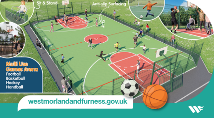 An artist impression of what the new multi-use surface will look like