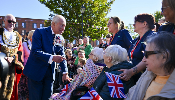HM The King meeting residents from Park View Gardens Care Home 