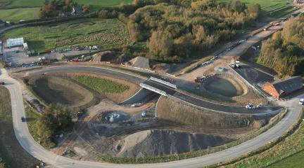 Picture of nearly completed bridge at Grizebeck