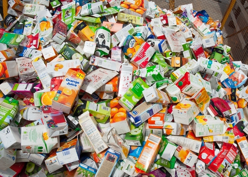 pile of loose liquid cartons