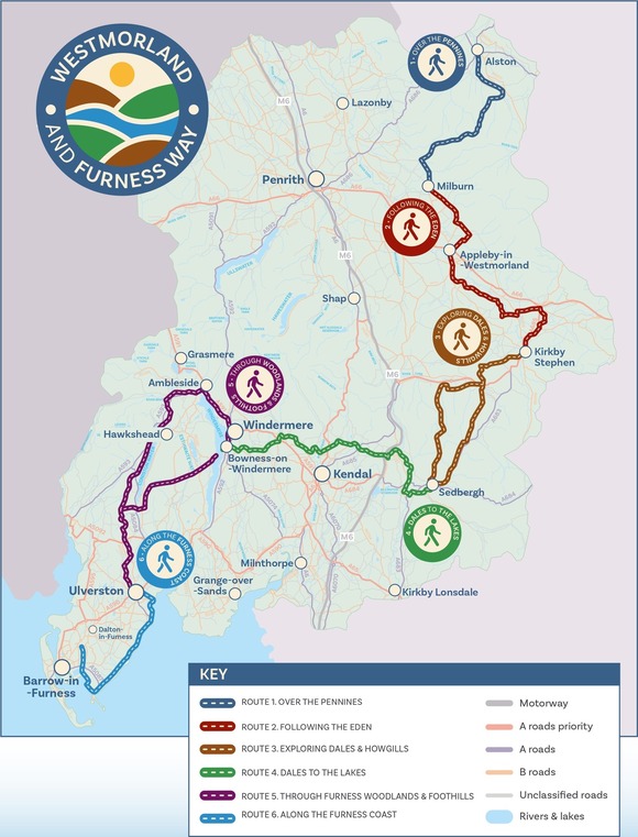 Westmorland and Furness Way Route Map