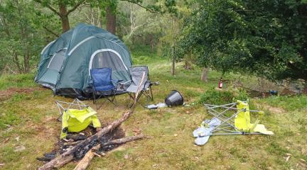 Fly camping and illegal fire on a National Trust site in Westmorland and Furness