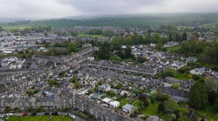 Drone aerial image of Kendal