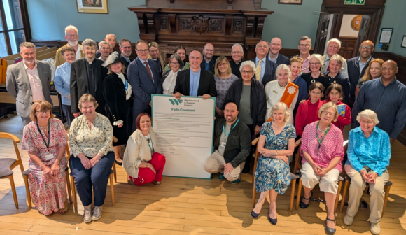 Group photograph from Faith Covenant signing in Kendal Town Hall