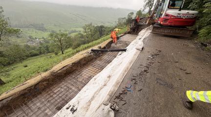 Work taking place in May 2026 to reinstate and rebuild the carriageway