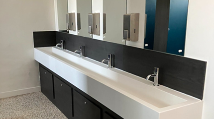 Interior of Fell Street public toilets in Barrow