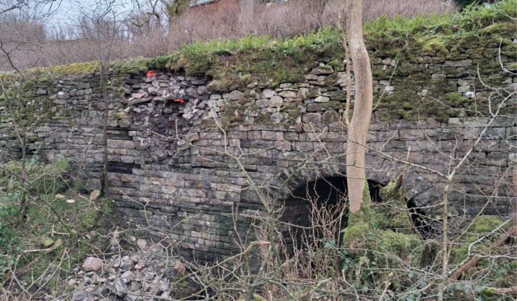 Smorthwaite Culvert retaining wall has partially collapsed