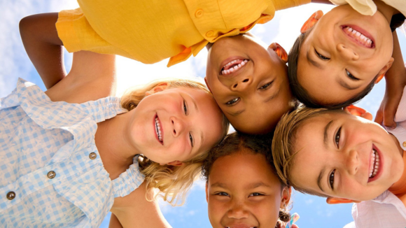 Kids smiling