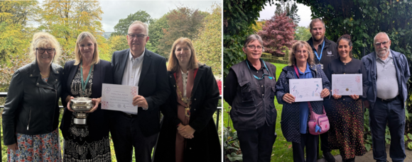 The Friends of Nobles Rest and Friends of Barrow Park at the Cumbria in Bloom Awards Ceremony
