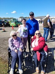 Kayleigh with residents