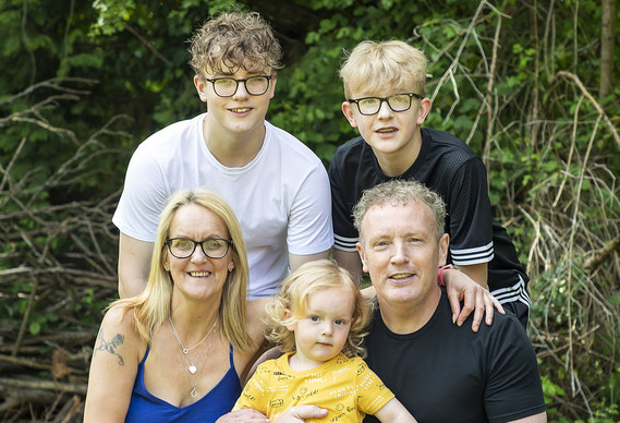 Foster carer Matt Lee and his family