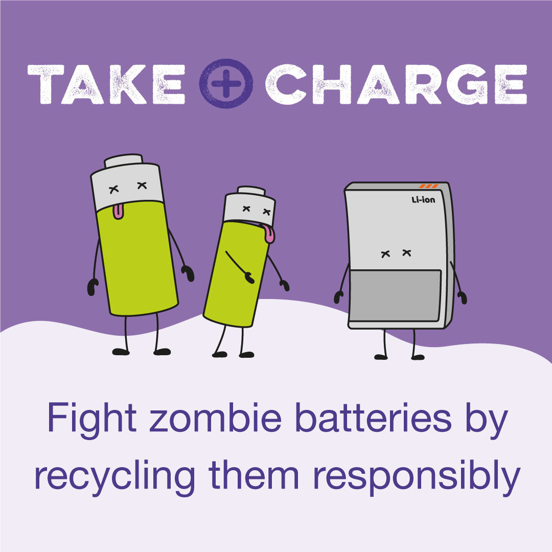 Take charge - recycle batteries safely