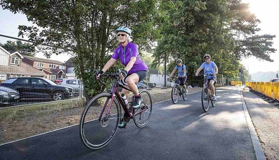 London Road cycleway finished