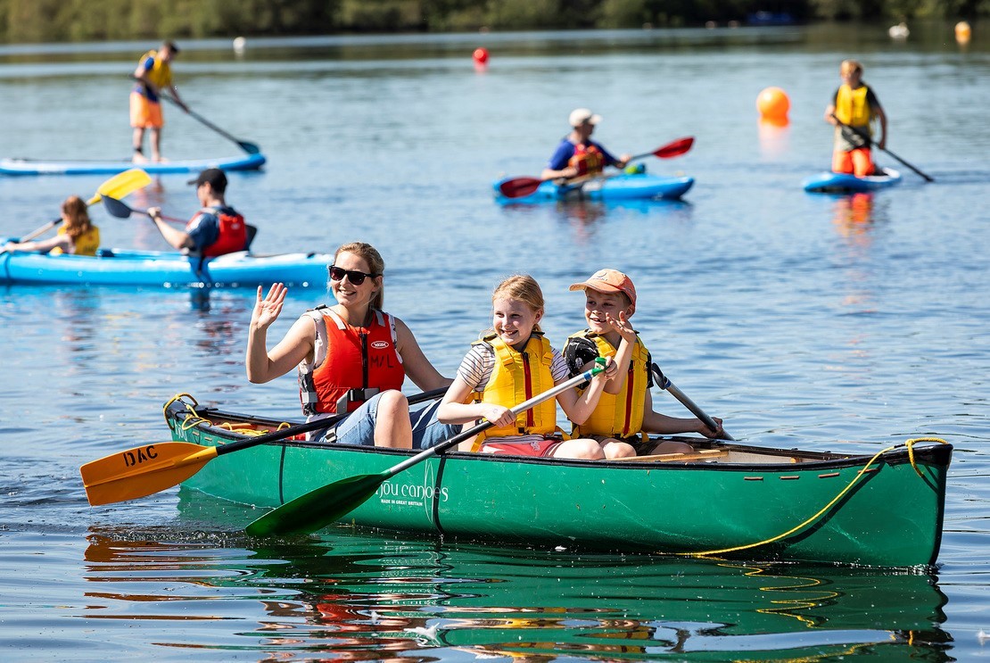 People in a boat at Dinton