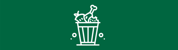Food waste in a bin - where it should not go